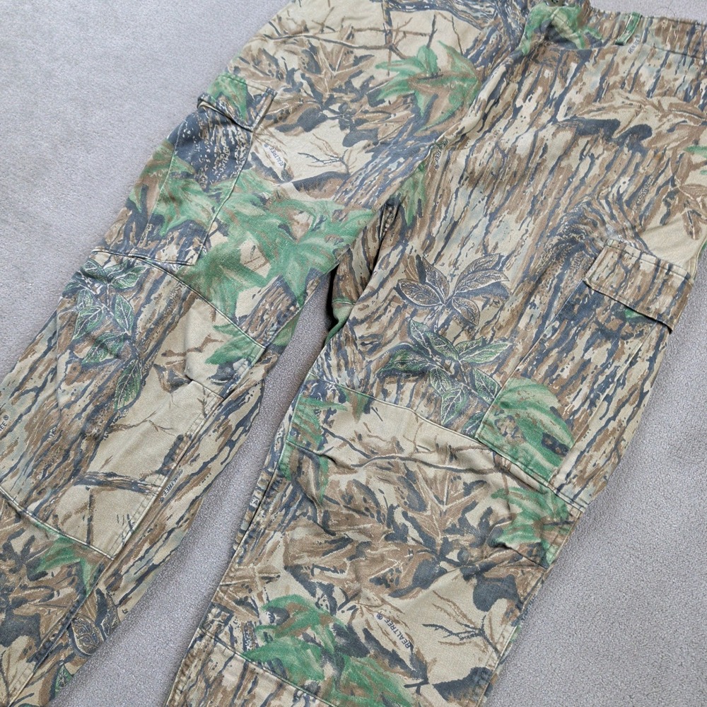 Rattlers Brand Size L Mens Realtree Camo Cargo Pants Made in USA Cotton Hunting - Picture 2 of 10